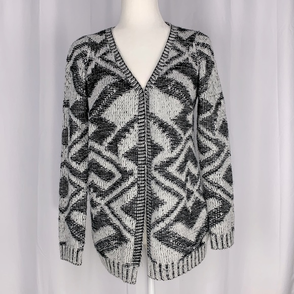 Charlotte Russe Sweaters - 4/$10 Charlotte Russe Open Front Knit Cardigan Size S/M in Black & White